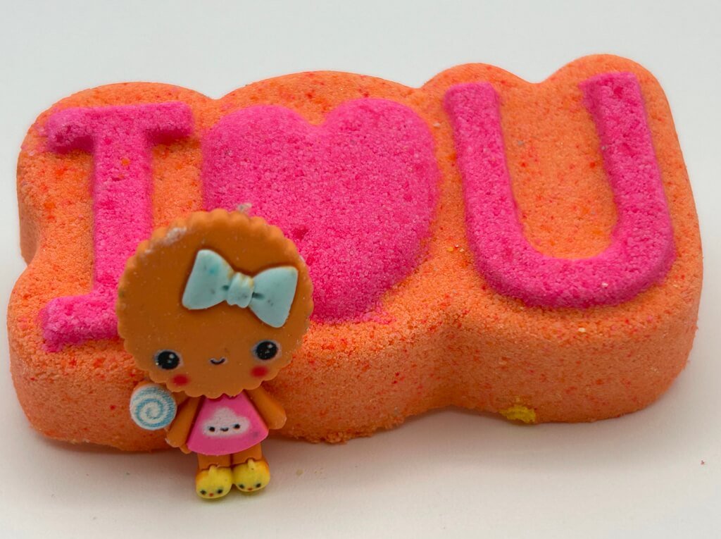 I LOVE U Kids Bath Bomb with Cute Figure - Berwyn Betty's Bath & Body Shop