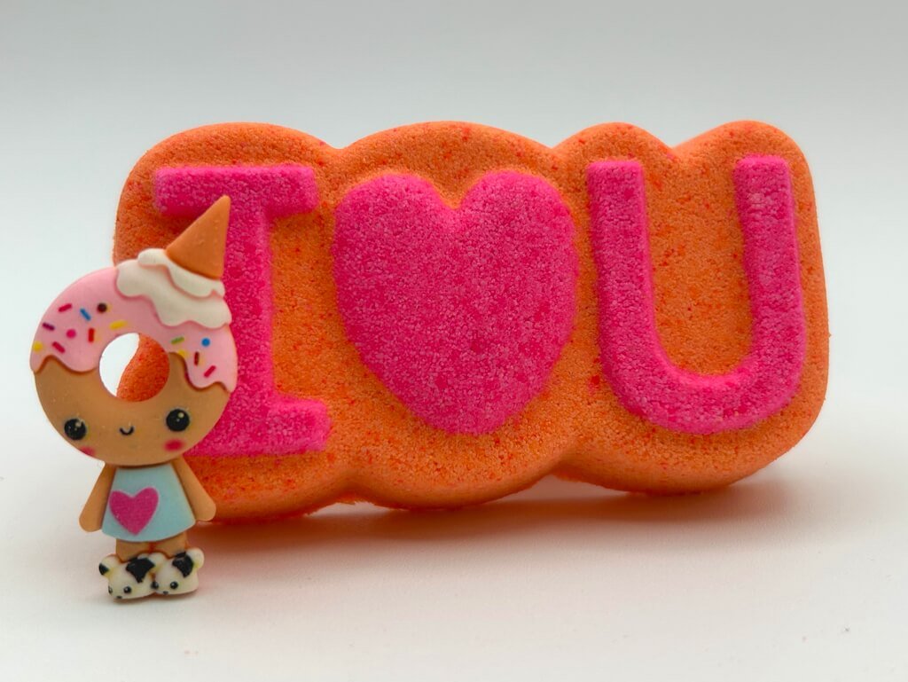 I LOVE U Kids Bath Bomb with Cute Figure - Berwyn Betty's Bath & Body Shop