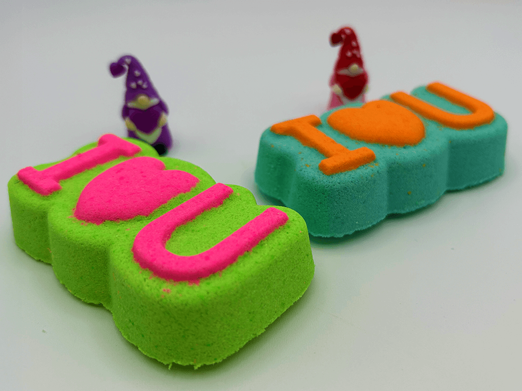I LOVE U Kids Bath Bomb with Valentine's Gnome Toy Inside - Berwyn Betty's Bath & Body Shop