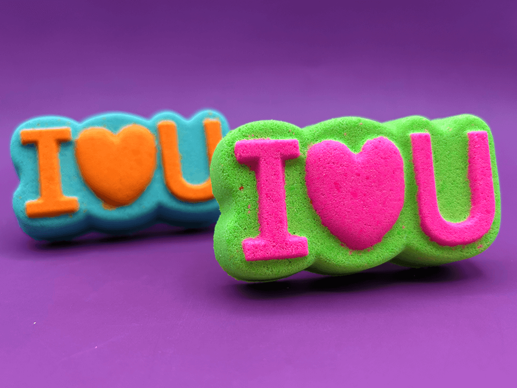 I LOVE U Kids Bath Bomb with Valentine's Gnome Toy Inside - Berwyn Betty's Bath & Body Shop