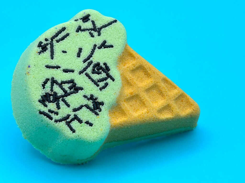 Ice Cream Cone Kids Bath Bomb with Ice Cream Minifigure Inside - Berwyn Betty's Bath & Body Shop