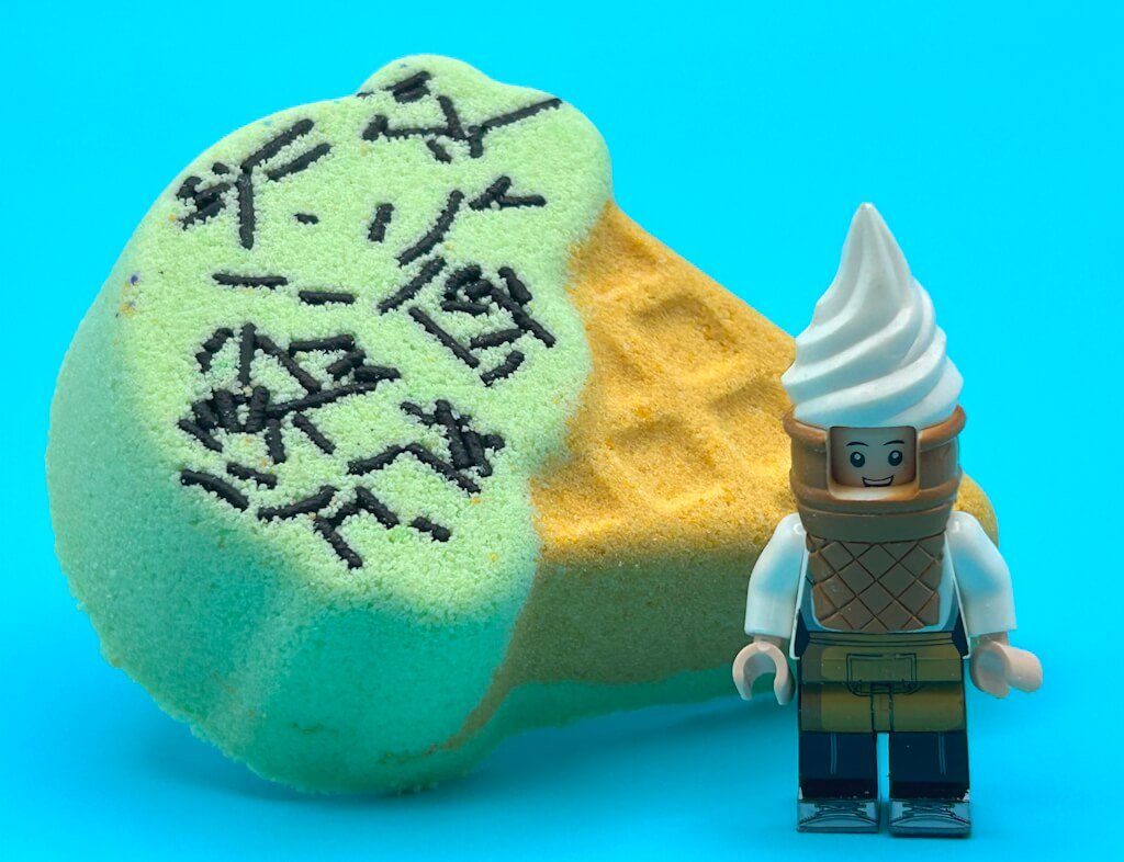 Ice Cream Cone Kids Bath Bomb with Ice Cream Minifigure Inside - Berwyn Betty's Bath & Body Shop