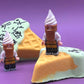 Ice Cream Cone Kids Bath Bomb with Ice Cream Minifigure Inside - Berwyn Betty's Bath & Body Shop