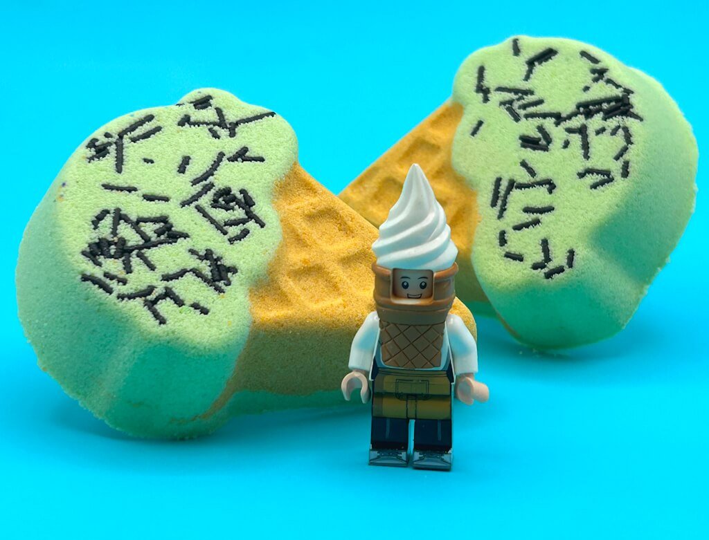 Ice Cream Cone Kids Bath Bomb with Ice Cream Minifigure Inside - Berwyn Betty's Bath & Body Shop