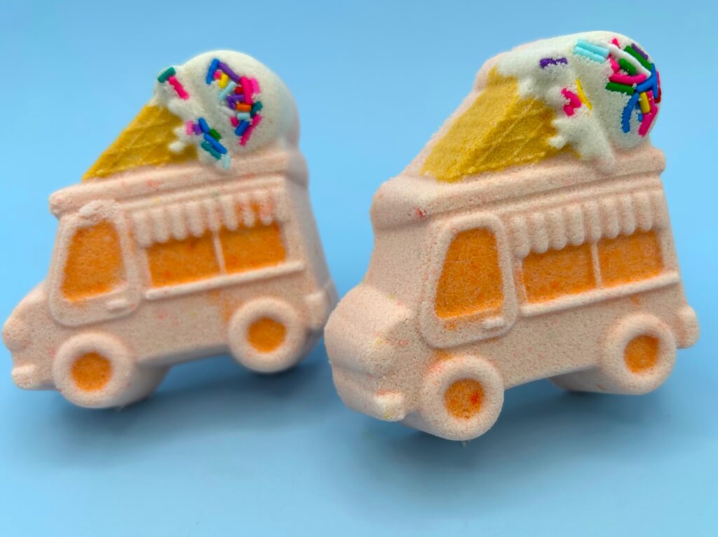 Ice Cream Truck Bath Bomb with Frozen Treat Eraser Inside - Berwyn Betty's Bath & Body Shop