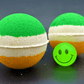 Irish Flag Striped Kids Bath Bomb with Smiley Face Bouncy Ball Inside - Berwyn Betty's Bath & Body Shop