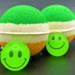 Irish Flag Striped Kids Bath Bomb with Smiley Face Bouncy Ball Inside - Berwyn Betty's Bath & Body Shop