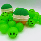 Irish Flag Striped Kids Bath Bomb with Smiley Face Bouncy Ball Inside - Berwyn Betty's Bath & Body Shop