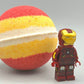 IRONMAN Kids Bath Bomb with Ironman Minifigure Toy Inside - Limited Edition - Berwyn Betty's Bath & Body Shop