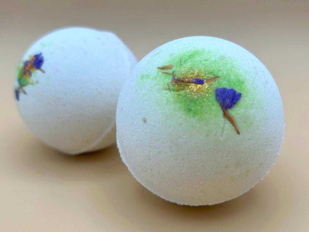 Jasmine Scented Bath Bombs with Handmade Soap Inside - 2 ct - Berwyn Betty's Bath & Body Shop