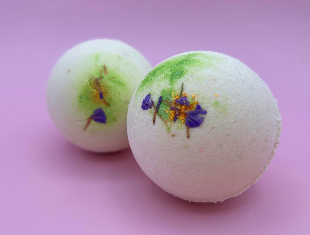 Jasmine Scented Bath Bombs with Handmade Soap Inside - 2 ct - Berwyn Betty's Bath & Body Shop