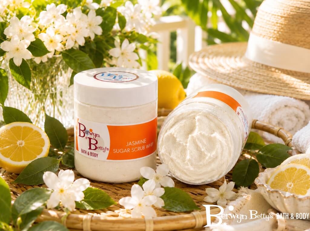 Jasmine Sugar Scrub Whip - Berwyn Betty's Bath & Body Shop