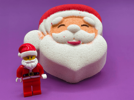 Jolly Santa Kids Bath Bomb with Santa Minifigure Inside - Berwyn Betty's Bath & Body Shop