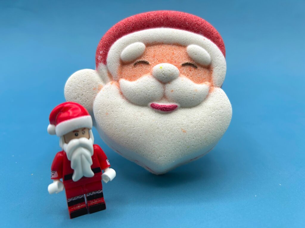 Jolly Santa Kids Bath Bomb with Santa Minifigure Inside - Berwyn Betty's Bath & Body Shop