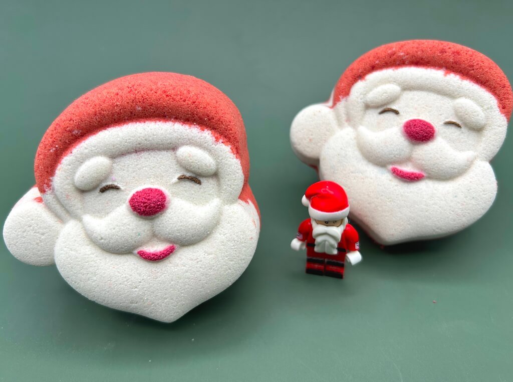 Jolly Santa Kids Bath Bomb with Santa Minifigure Inside - Berwyn Betty's Bath & Body Shop