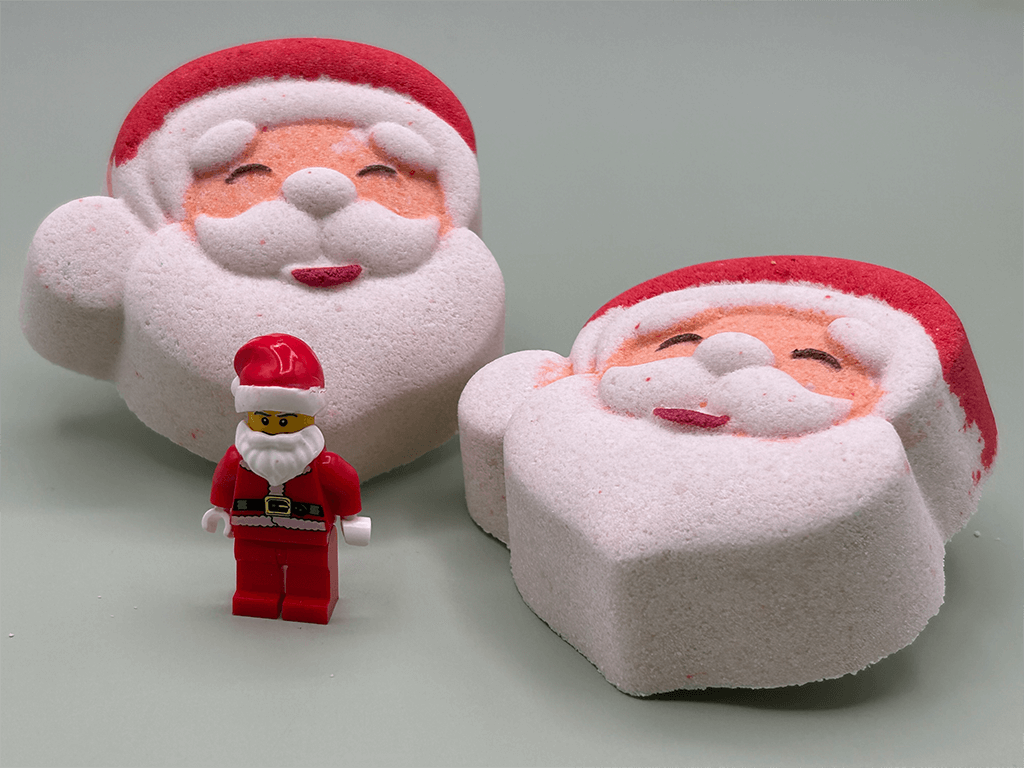Jolly Santa Kids Bath Bomb with Santa Minifigure Inside - Berwyn Betty's Bath & Body Shop