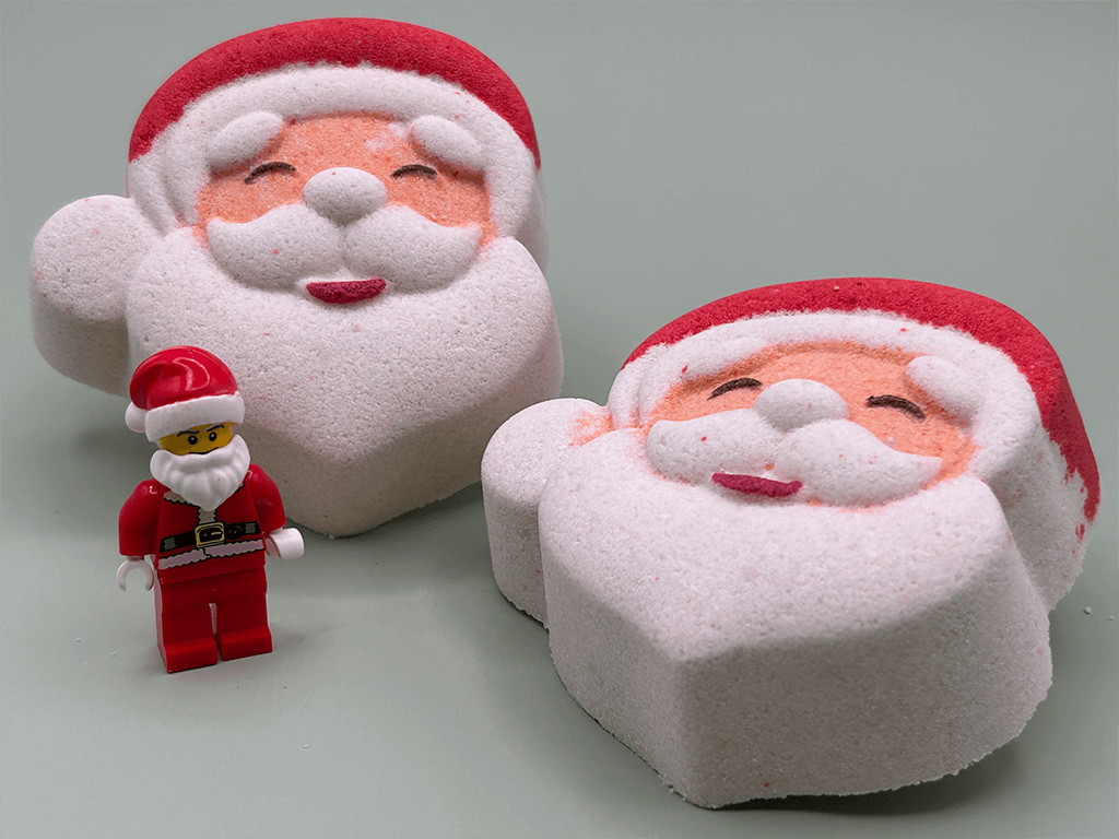 Jolly Santa Kids Bath Bomb with Santa Minifigure Inside - Berwyn Betty's Bath & Body Shop