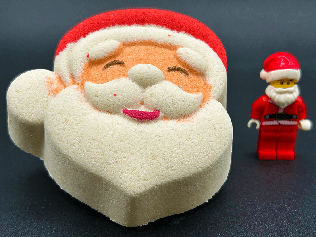 Jolly Santa Kids Bath Bomb with Santa Minifigure Inside - Berwyn Betty's Bath & Body Shop