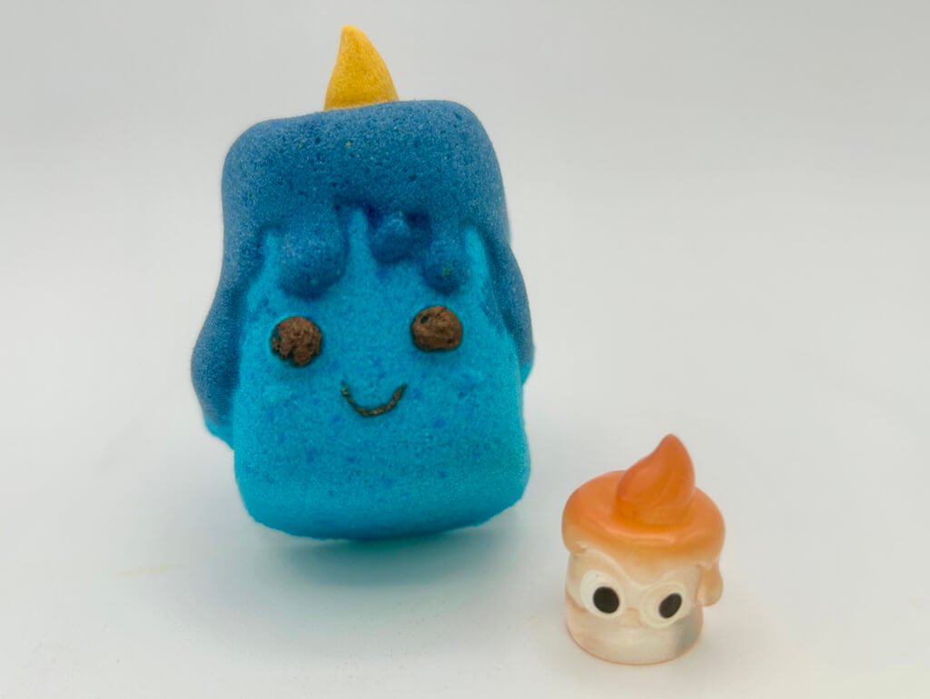 Kawaii Candle Kids Bath Bomb with Mini Matching Candle Inside - Berwyn Betty's Bath & Body Shop