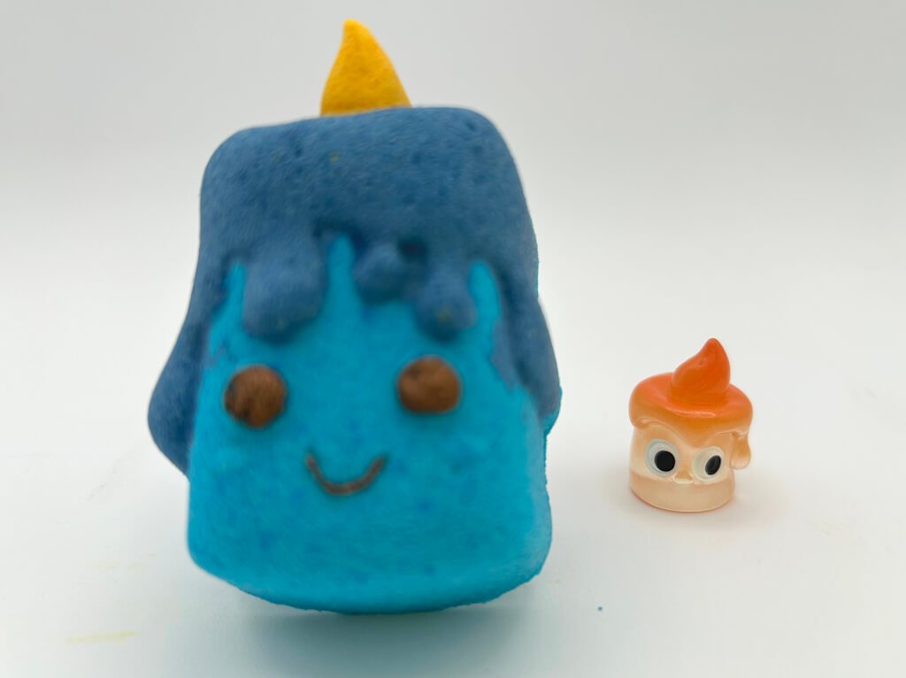 Kawaii Candle Kids Bath Bomb with Mini Matching Candle Inside - Berwyn Betty's Bath & Body Shop