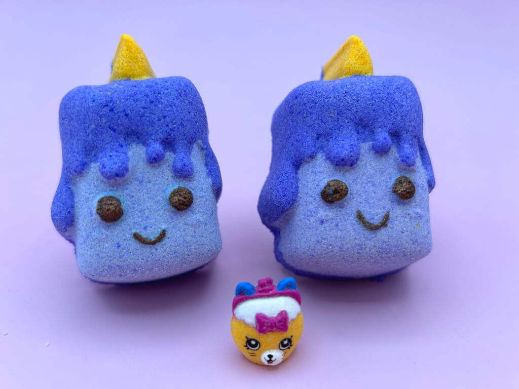 Kawaii Candle Kids Bath Bomb with Shopkins Toy Inside - Berwyn Betty's Bath & Body Shop