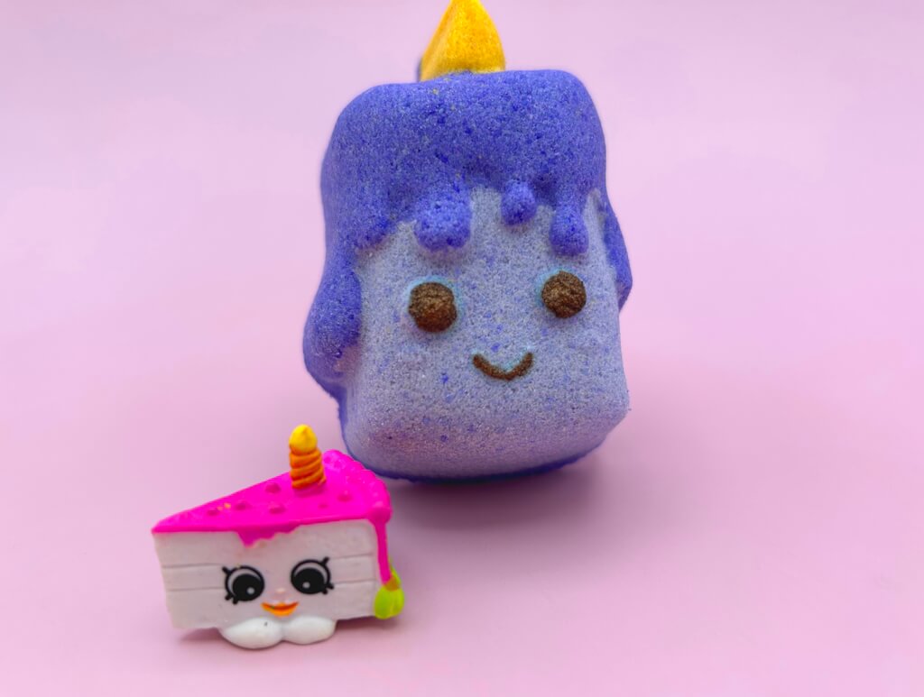 Kawaii Candle Kids Bath Bomb with Shopkins Toy Inside - Berwyn Betty's Bath & Body Shop