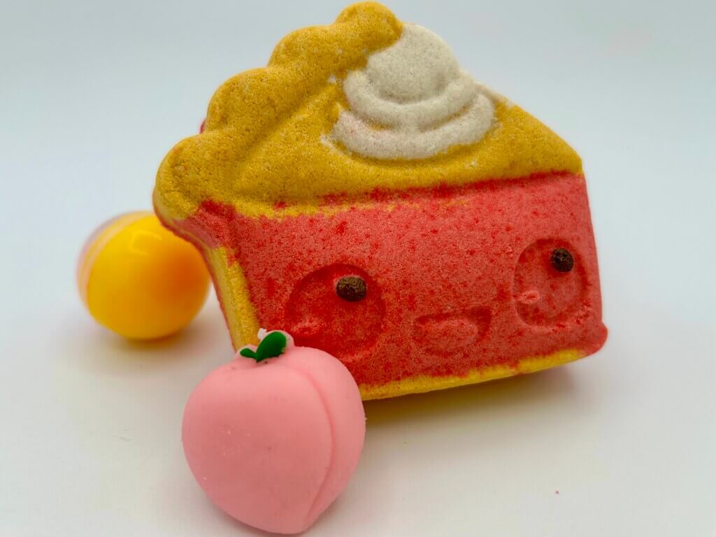 Kawaii Cherry Pie Kids Bath Bomb Squishy Fruit Fidget Toy Inside - Berwyn Betty's Bath & Body Shop