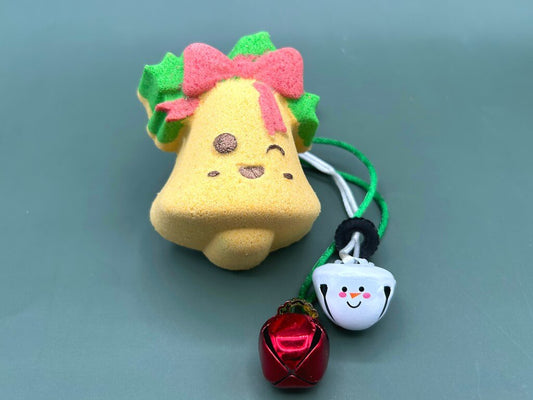 Kawaii Christmas Bell Kids Bath Bomb with Jingle Bell Inside - Berwyn Betty's Bath & Body Shop