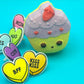 Kawaii Cupcake Kids Bath Bomb with Kawaii Ring Inside - Berwyn Betty's Bath & Body Shop