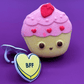 KAWAII CUPCAKE Kids Bath Bomb with Valentines Conversation Heart Ring Inside - Berwyn Betty's Bath & Body Shop