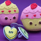 KAWAII CUPCAKE Kids Bath Bomb with Valentines Conversation Heart Ring Inside - Berwyn Betty's Bath & Body Shop