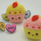 KAWAII CUPCAKE Kids Bath Bomb with Valentines Conversation Heart Ring Inside - Berwyn Betty's Bath & Body Shop