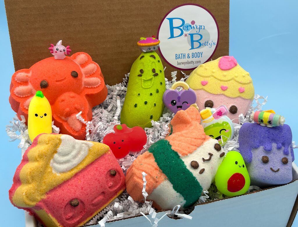 Kawaii Kids Bath Bombs Collection - 6 ct - Berwyn Betty's Bath & Body Shop