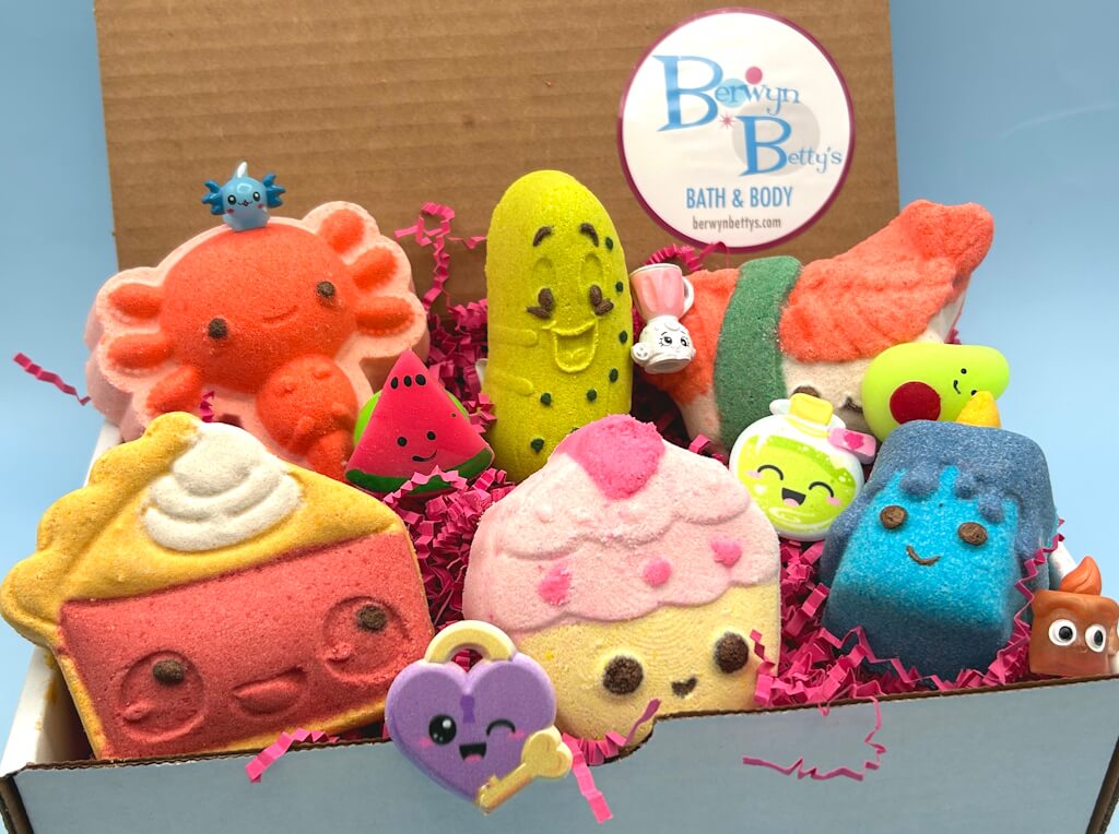 KAWAII Kids Bath Bombs Collection - 6 ct - Berwyn Betty's Bath & Body Shop