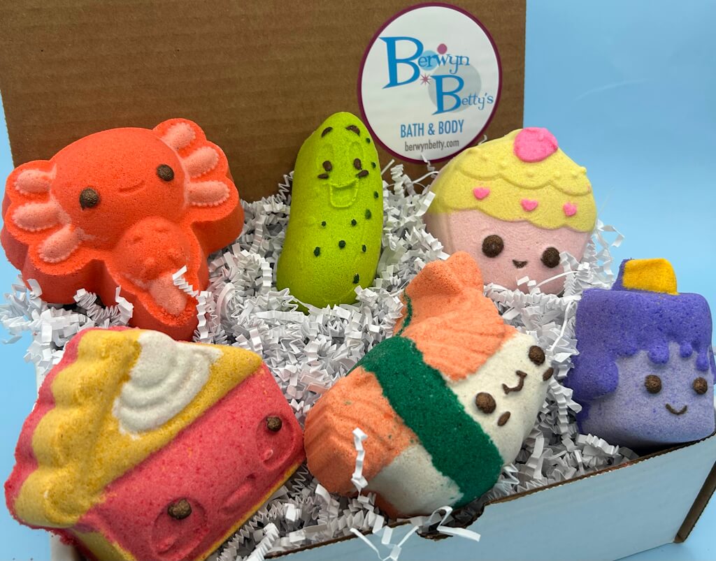 Kawaii Kids Bath Bombs Collection - 6 ct - Berwyn Betty's Bath & Body Shop