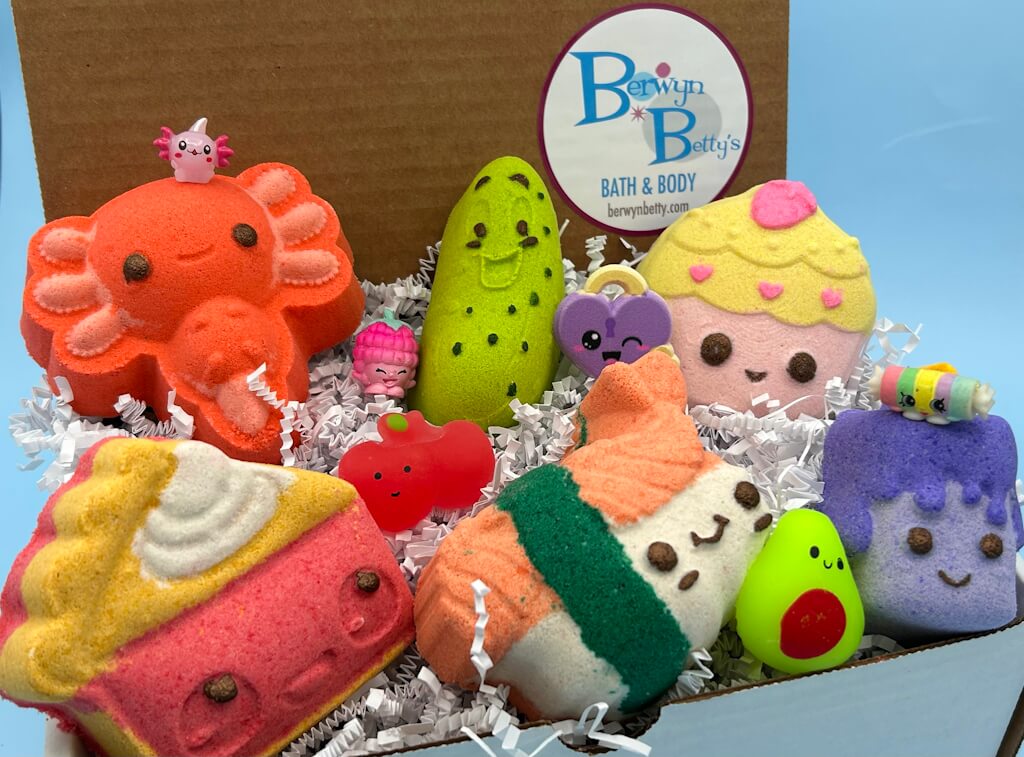 Kawaii Kids Bath Bombs Collection - 6 ct - Berwyn Betty's Bath & Body Shop