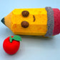 Kawaii Pencil Kids Bath Bomb with Apple Eraser Inside - Berwyn Betty's Bath & Body Shop