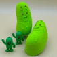 Kawaii Pickle Kids Bath Bomb with Cute Pickle Figurine Inside - Berwyn Betty's Bath & Body Shop