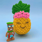 Kawaii Pineapple Kids Bath Bomb with Tiki Statue Inside - Berwyn Betty's Bath & Body Shop