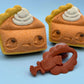 Kawaii Pumpkin Pie Kids Bath Bomb with Turkey Finger Flinger Inside - Berwyn Betty's Bath & Body Shop