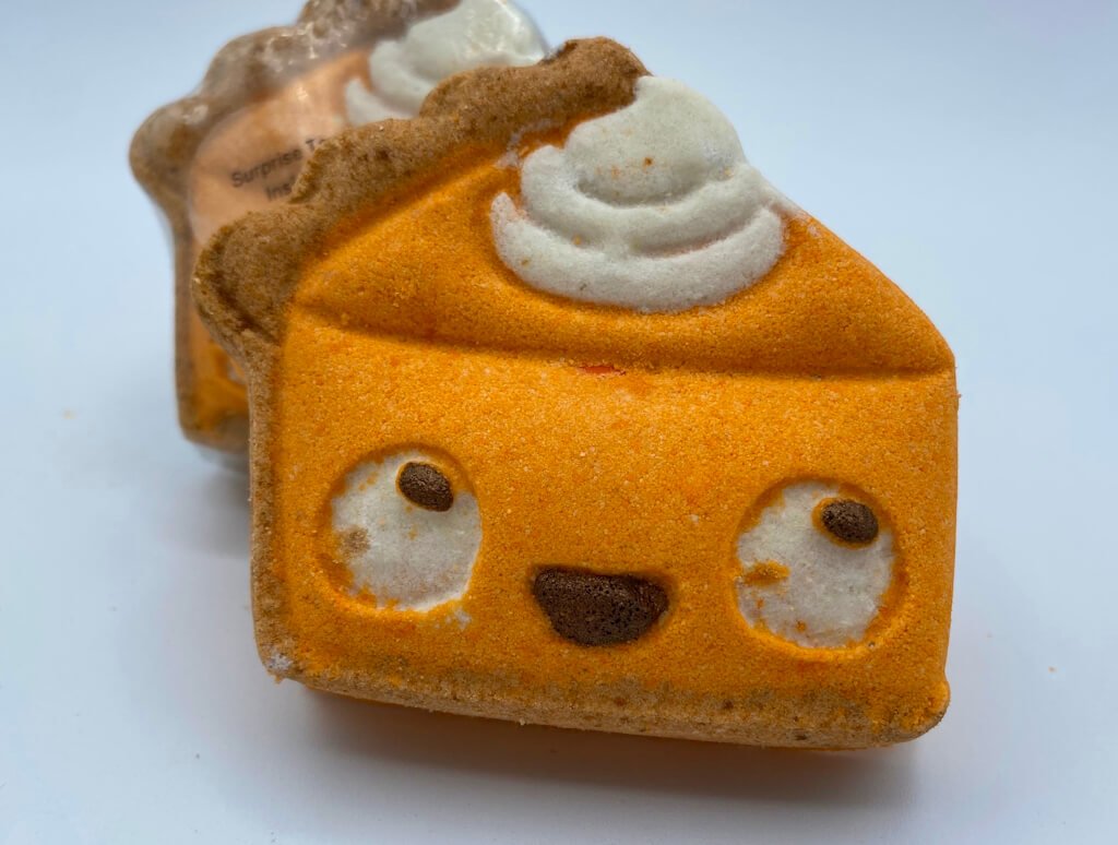 Kawaii Pumpkin Pie Kids Bath Bomb with Turkey Finger Flinger Inside - Berwyn Betty's Bath & Body Shop