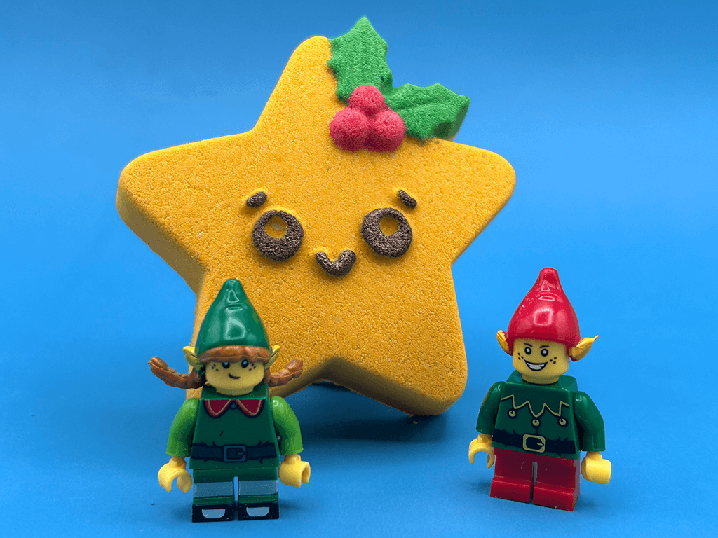 Kawaii Star Kids Bath Bomb with Elf Minifigure Inside - Berwyn Betty's Bath & Body Shop