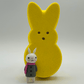 Large Easter Peep Kids Bath Bomb with Bunny Figure Toy Inside - Berwyn Betty's Bath & Body Shop