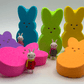Large Easter Peep Kids Bath Bomb with Bunny Figure Toy Inside - Berwyn Betty's Bath & Body Shop