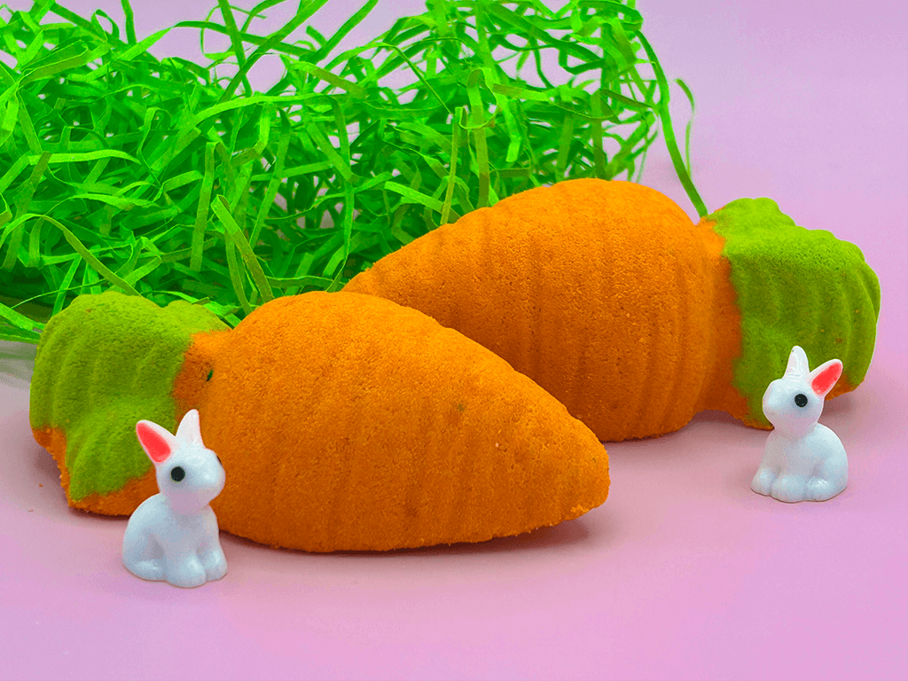 Limited - Edition Carrot Kids Bath Bomb with Little Bunny Figure Inside - Berwyn Betty's Bath & Body Shop