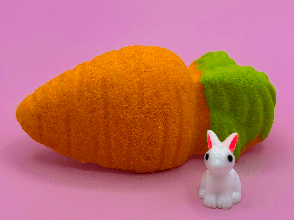 Limited - Edition Carrot Kids Bath Bomb with Little Bunny Figure Inside - Berwyn Betty's Bath & Body Shop