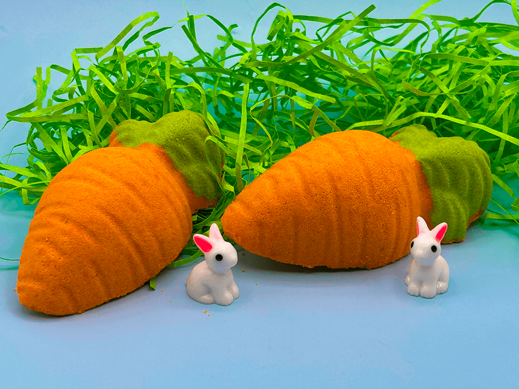 Limited - Edition Carrot Kids Bath Bomb with Little Bunny Figure Inside - Berwyn Betty's Bath & Body Shop