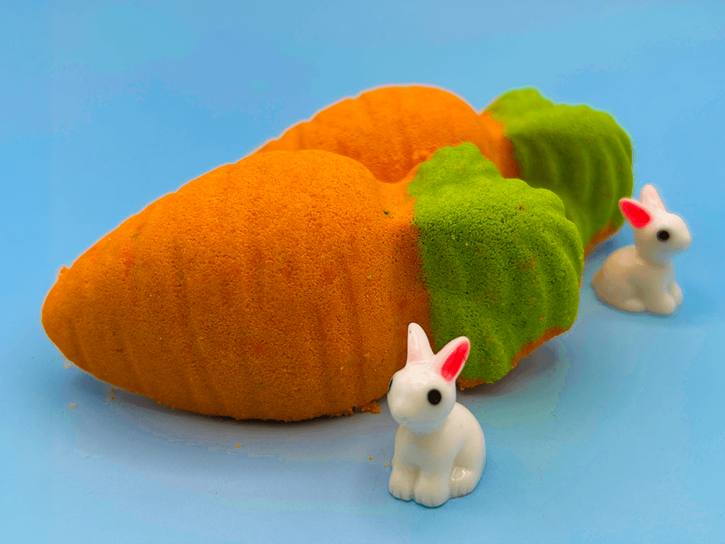 Limited - Edition Carrot Kids Bath Bomb with Little Bunny Figure Inside - Berwyn Betty's Bath & Body Shop
