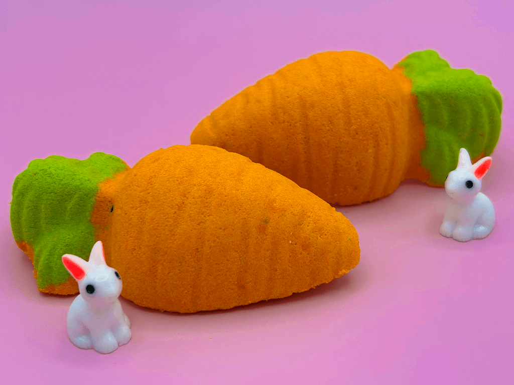 Limited - Edition Carrot Kids Bath Bomb with Little Bunny Figure Inside - Berwyn Betty's Bath & Body Shop
