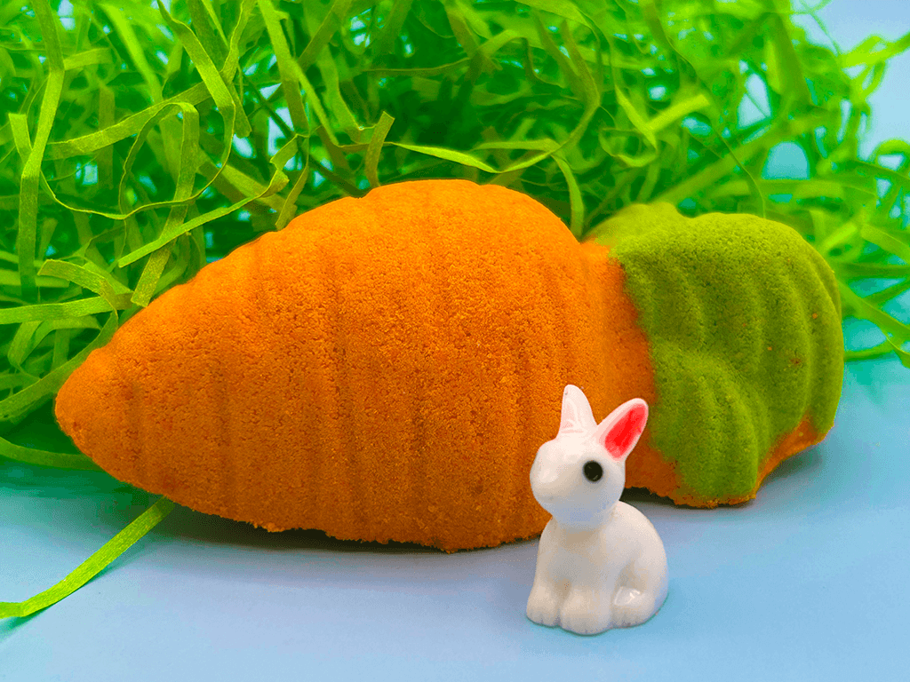 Limited - Edition Carrot Kids Bath Bomb with Little Bunny Figure Inside - Berwyn Betty's Bath & Body Shop
